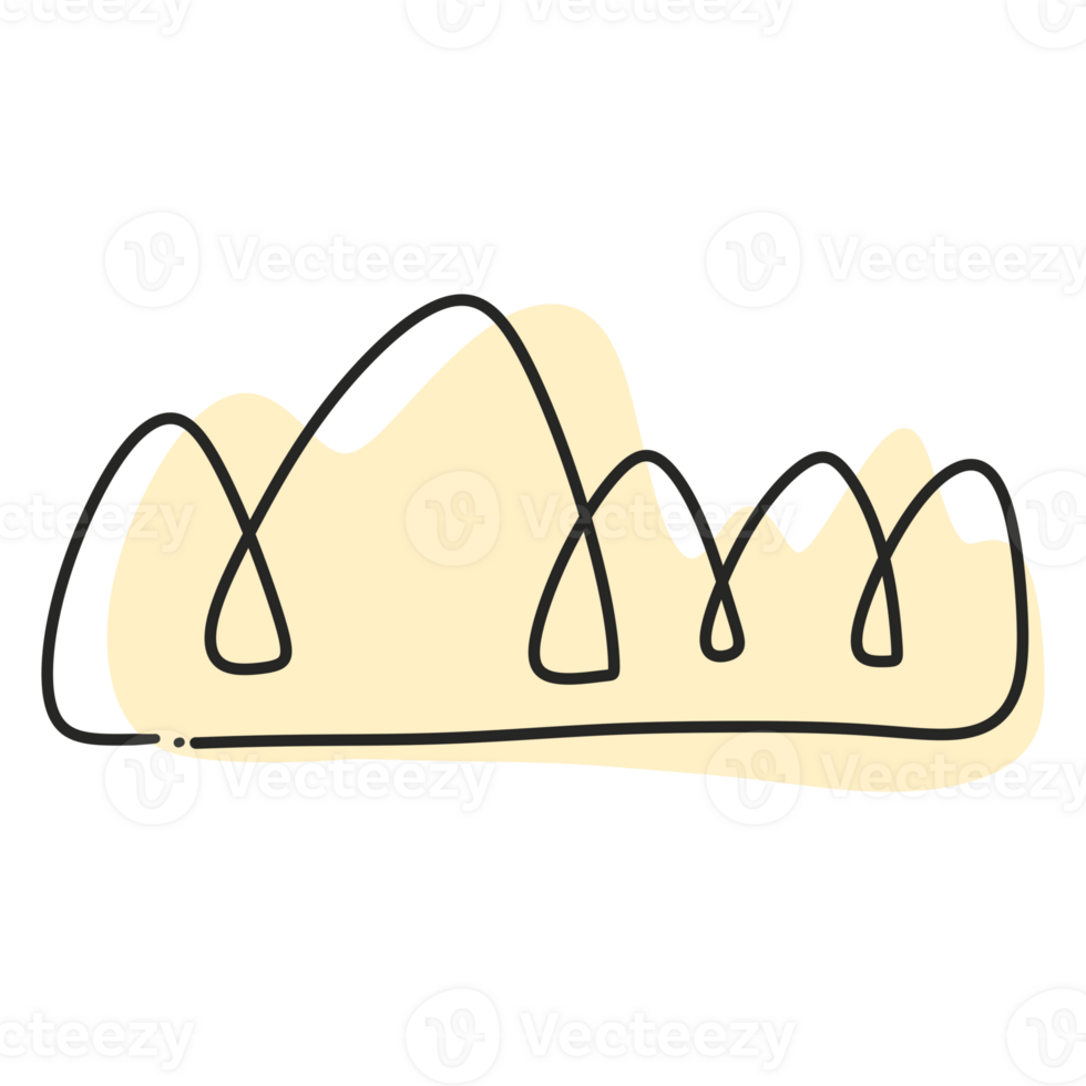 Continue Simple Line Mountain and Organic Shape png