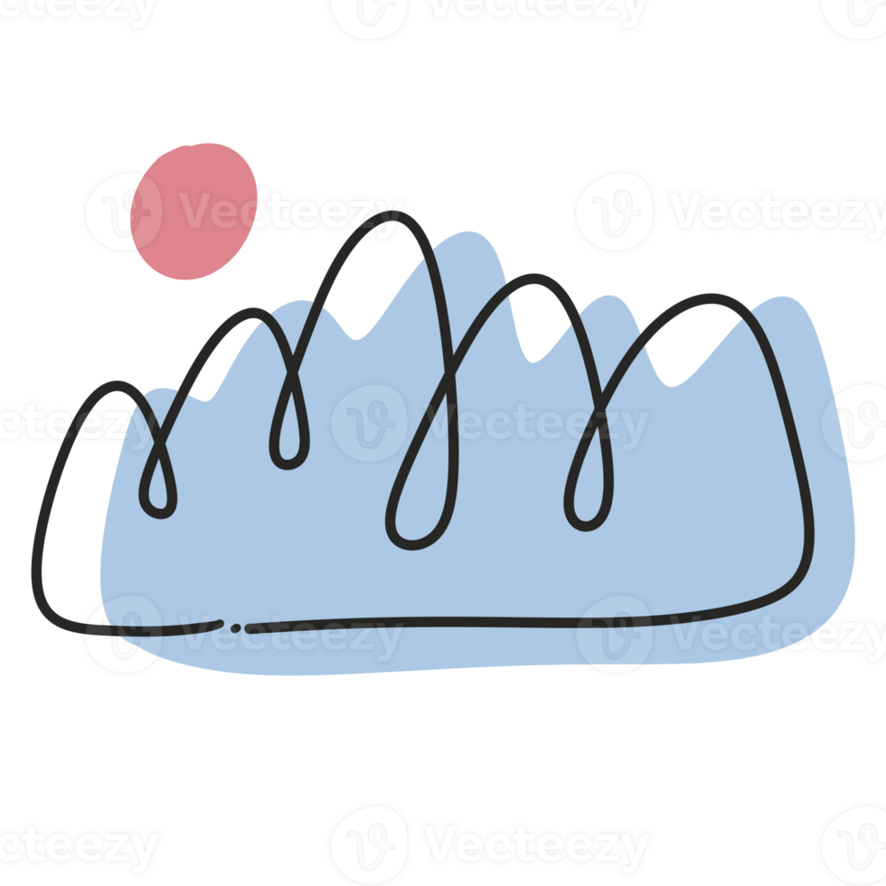 Continue Simple Line Mountain and Organic Shape png