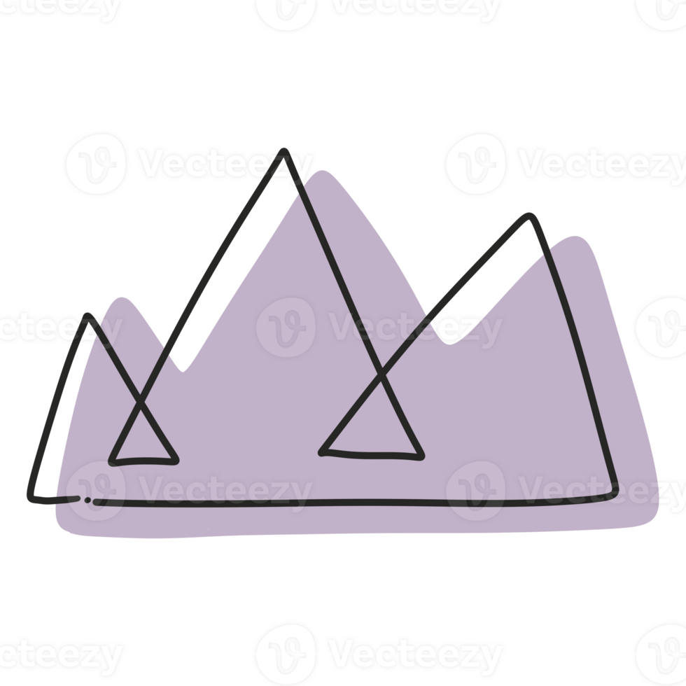 Continue Simple Line Mountain and Organic Shape png