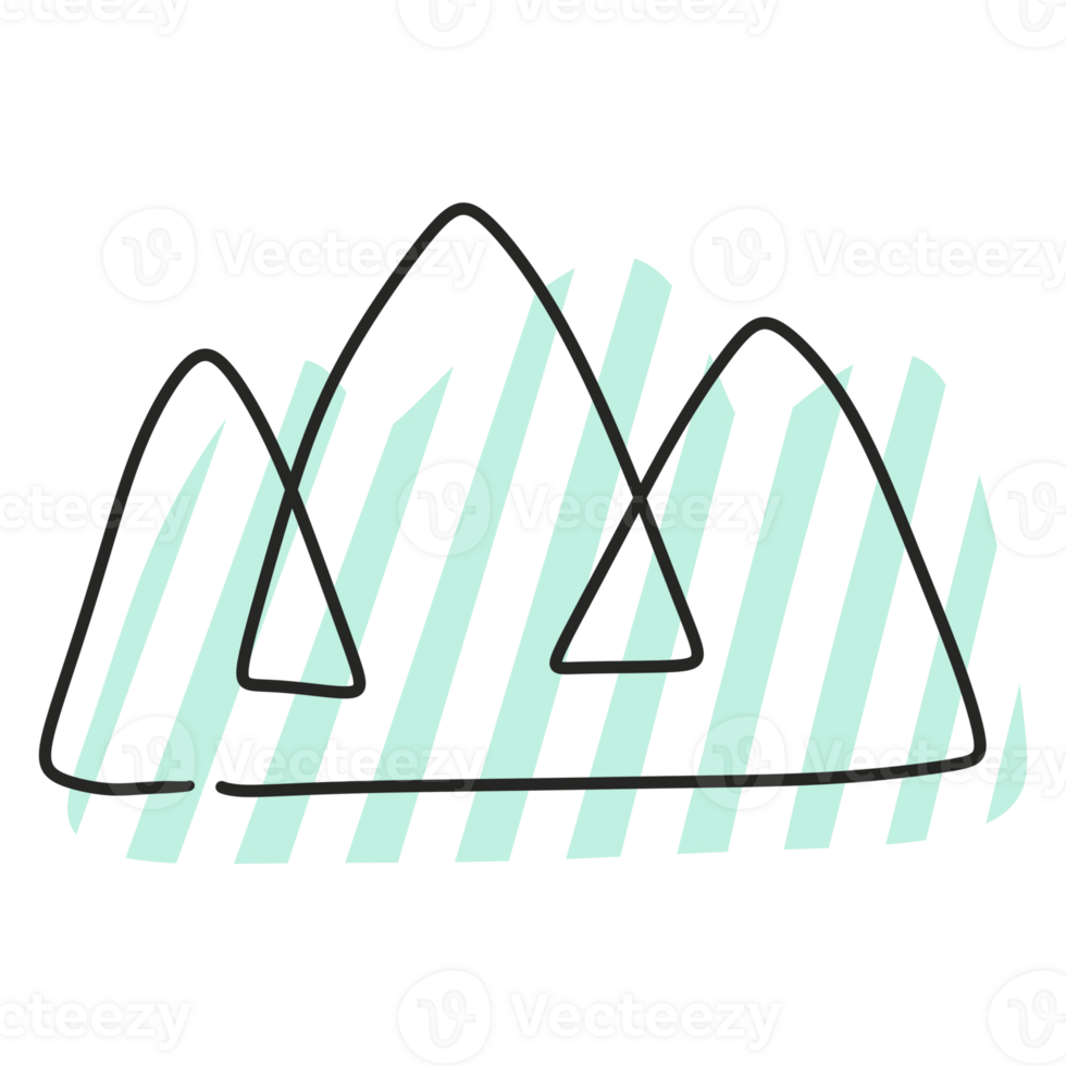 Continue Simple Line Mountain and Organic Shape png