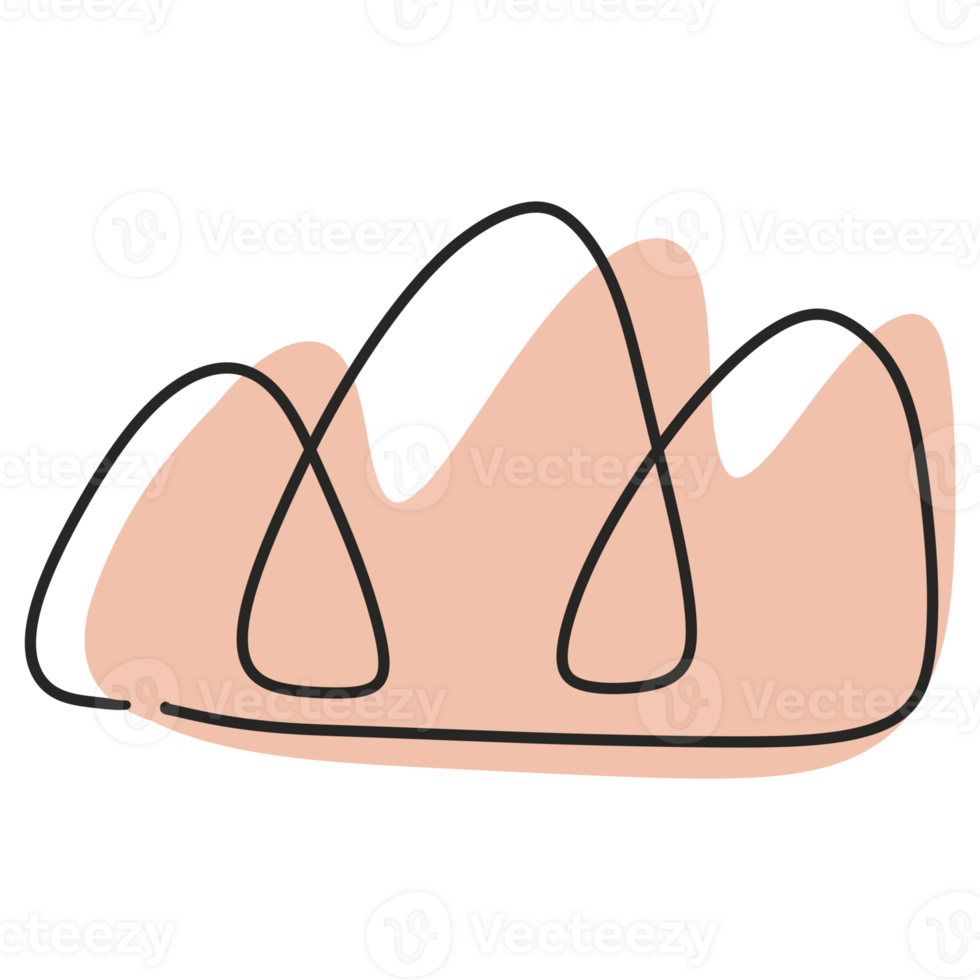 Continue Simple Line Mountain and Organic Shape png
