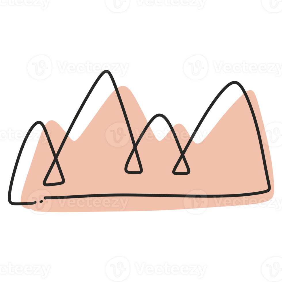 Continue Simple Line Mountain and Organic Shape png