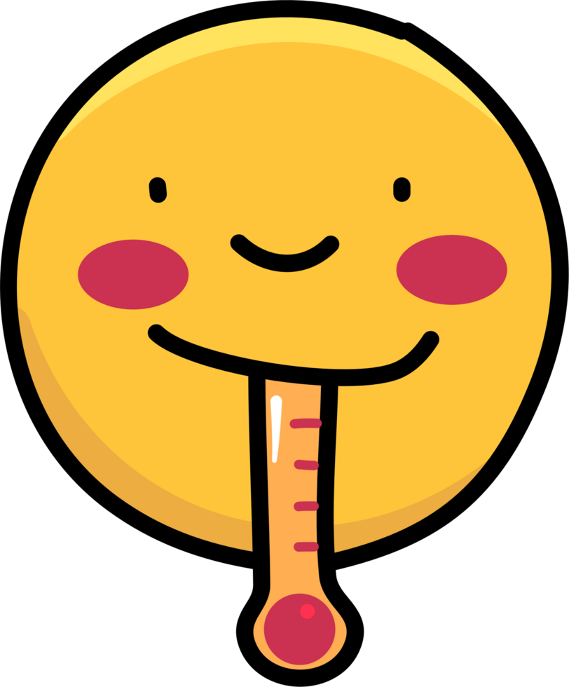 Cute sun cartoon doodle element png