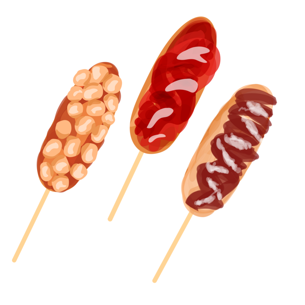 Corndog food illustration png