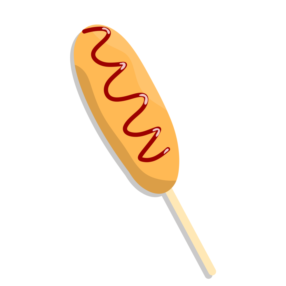 corndog calle comida ilustración png