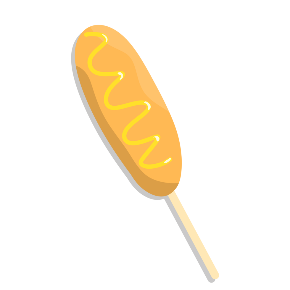 Corndog street food illustration png