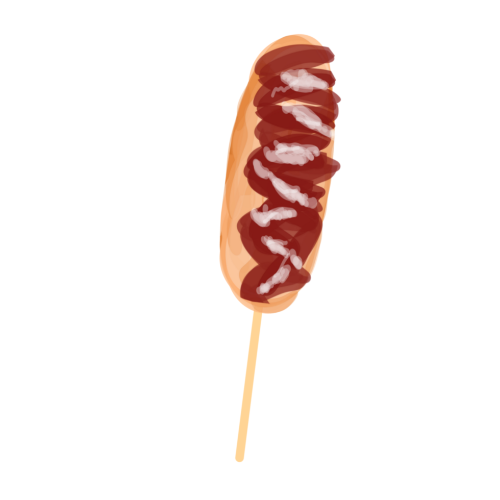 Corndog food illustration png