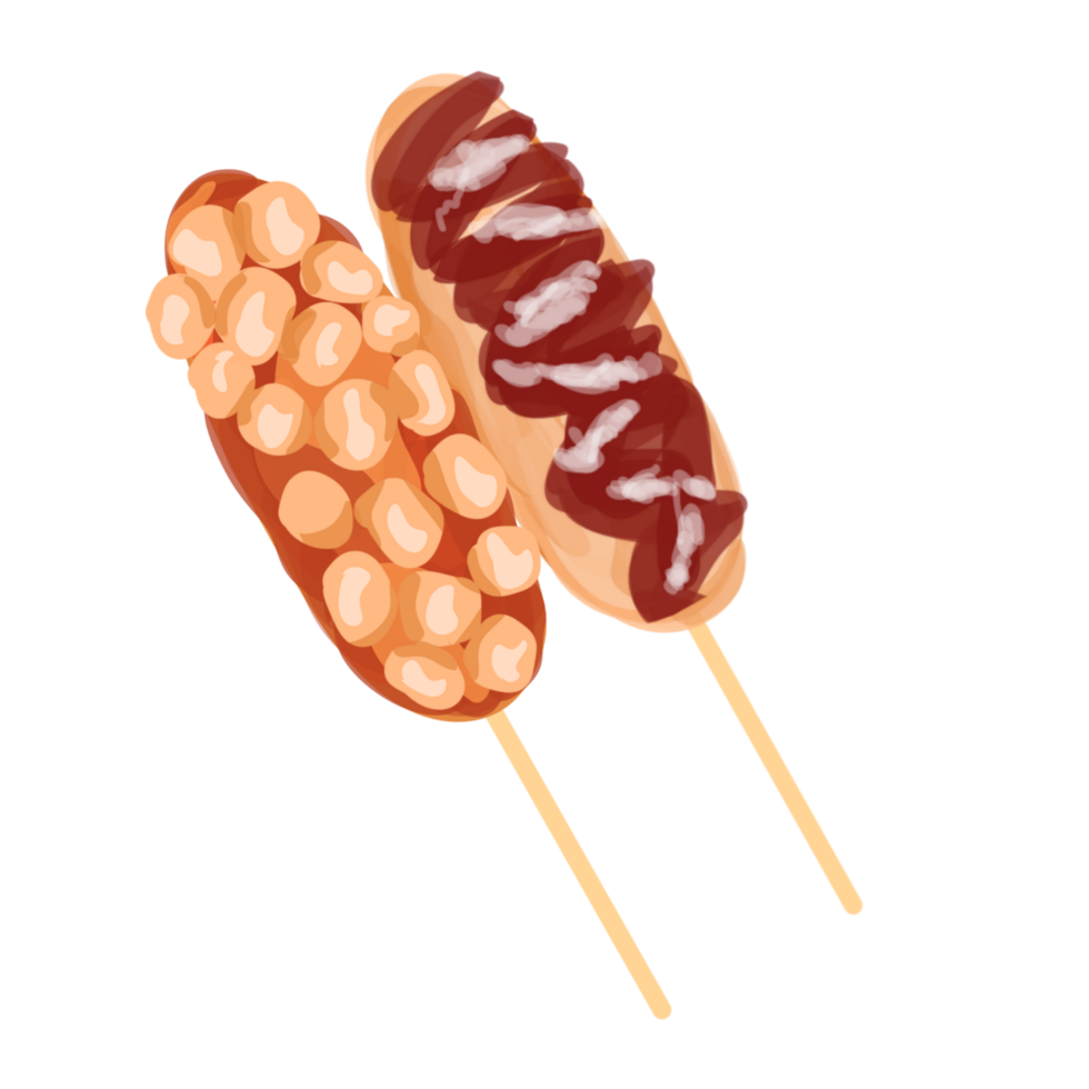 Corndog food illustration png