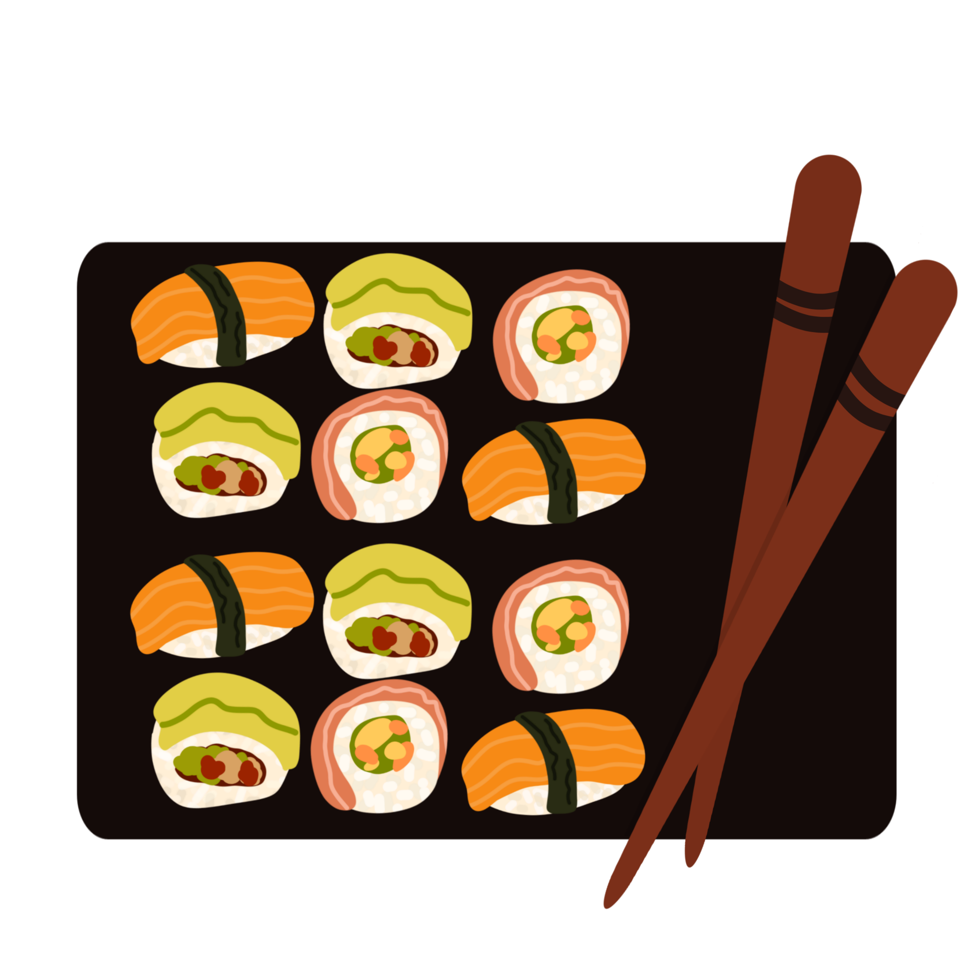 Cute sushi illustration 24703750 PNG