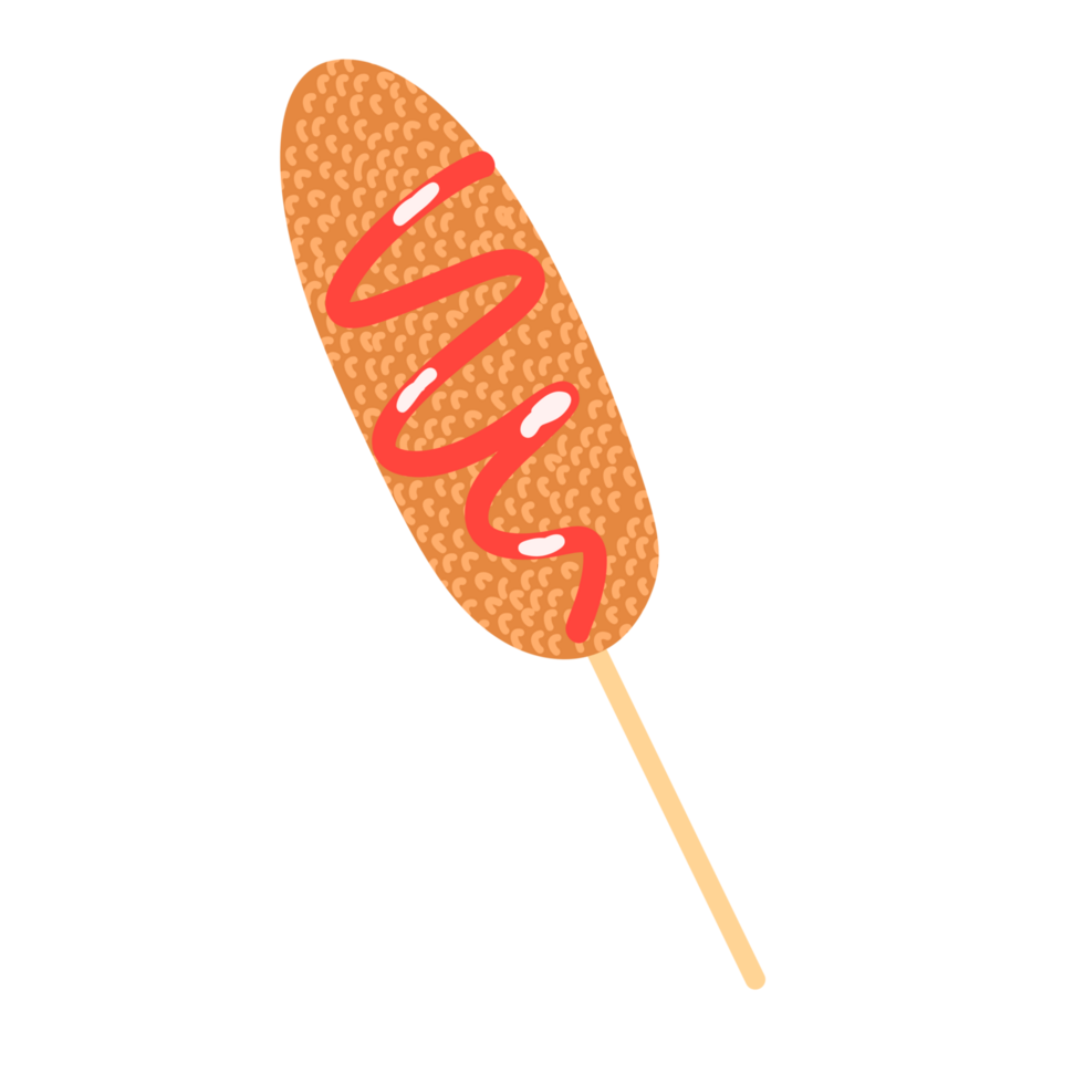 Corndog food illustration png
