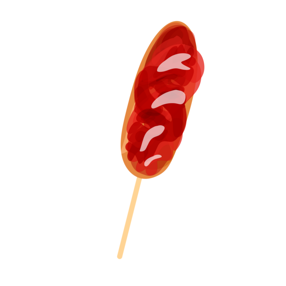 Corndog food illustration png