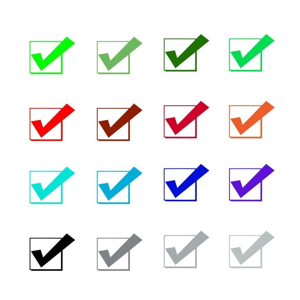 checkmark or confirm circle icon button vector