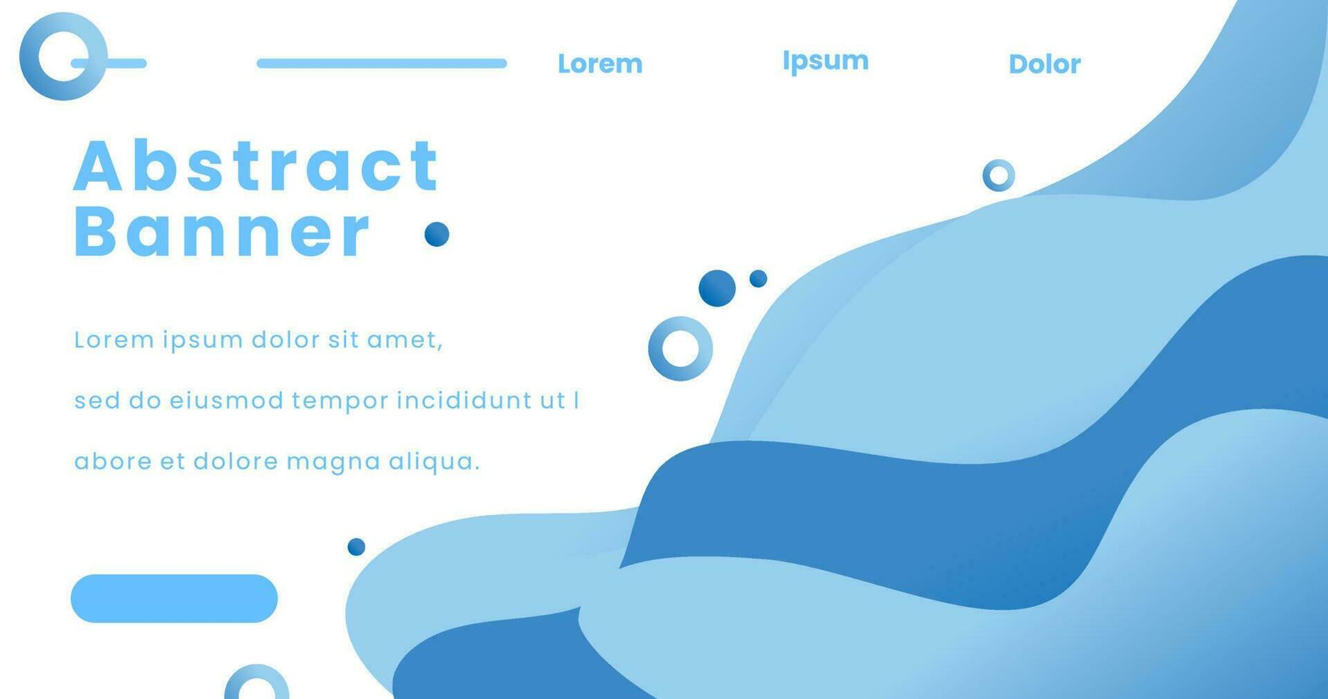 blue gradient vector banner Abstract fluid background landing page banner