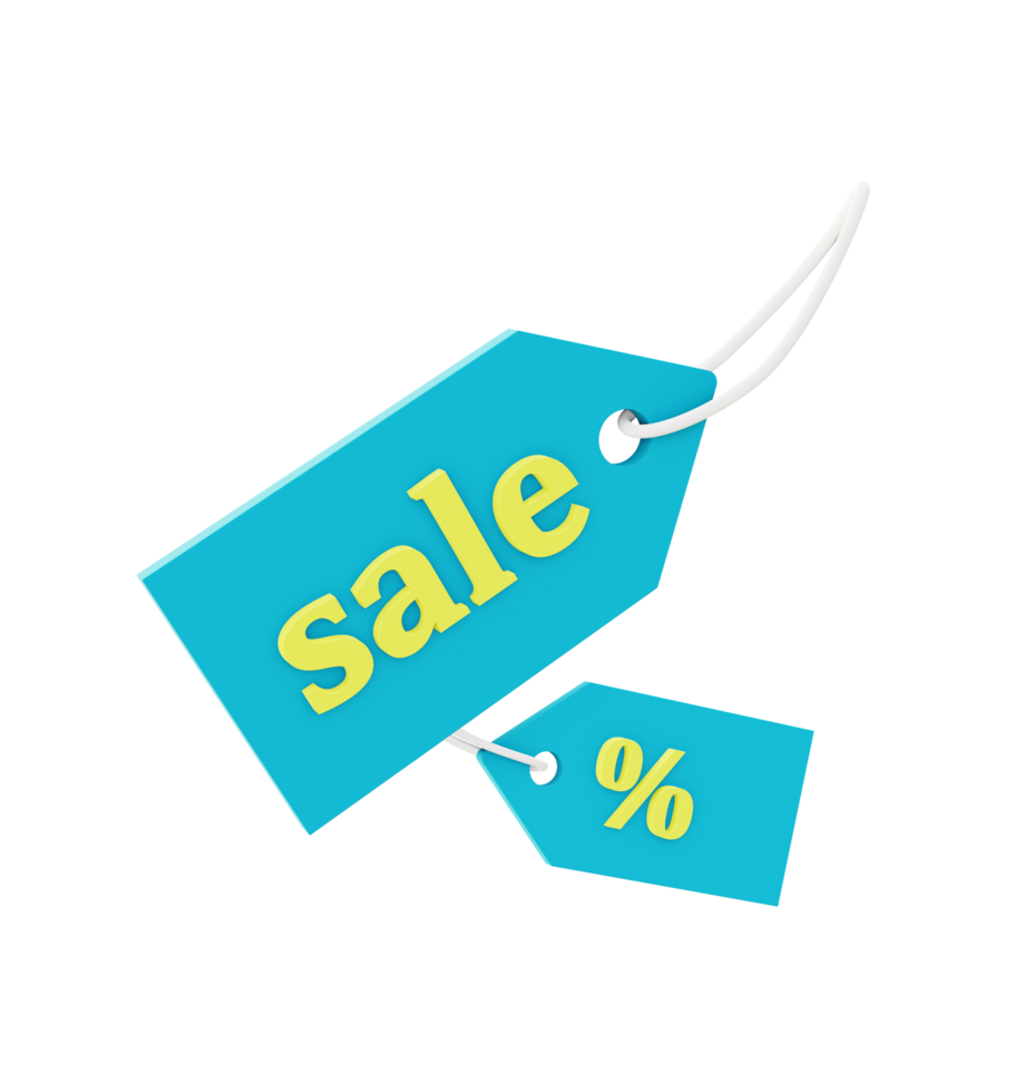 3d illustration icon of price tag promo sale discount for UI UX web mobile app social media ads png