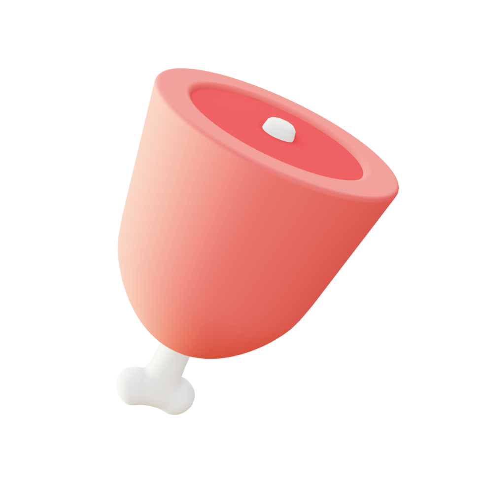3d illustration icon of meat food for UI UX web mobile app social media ads png