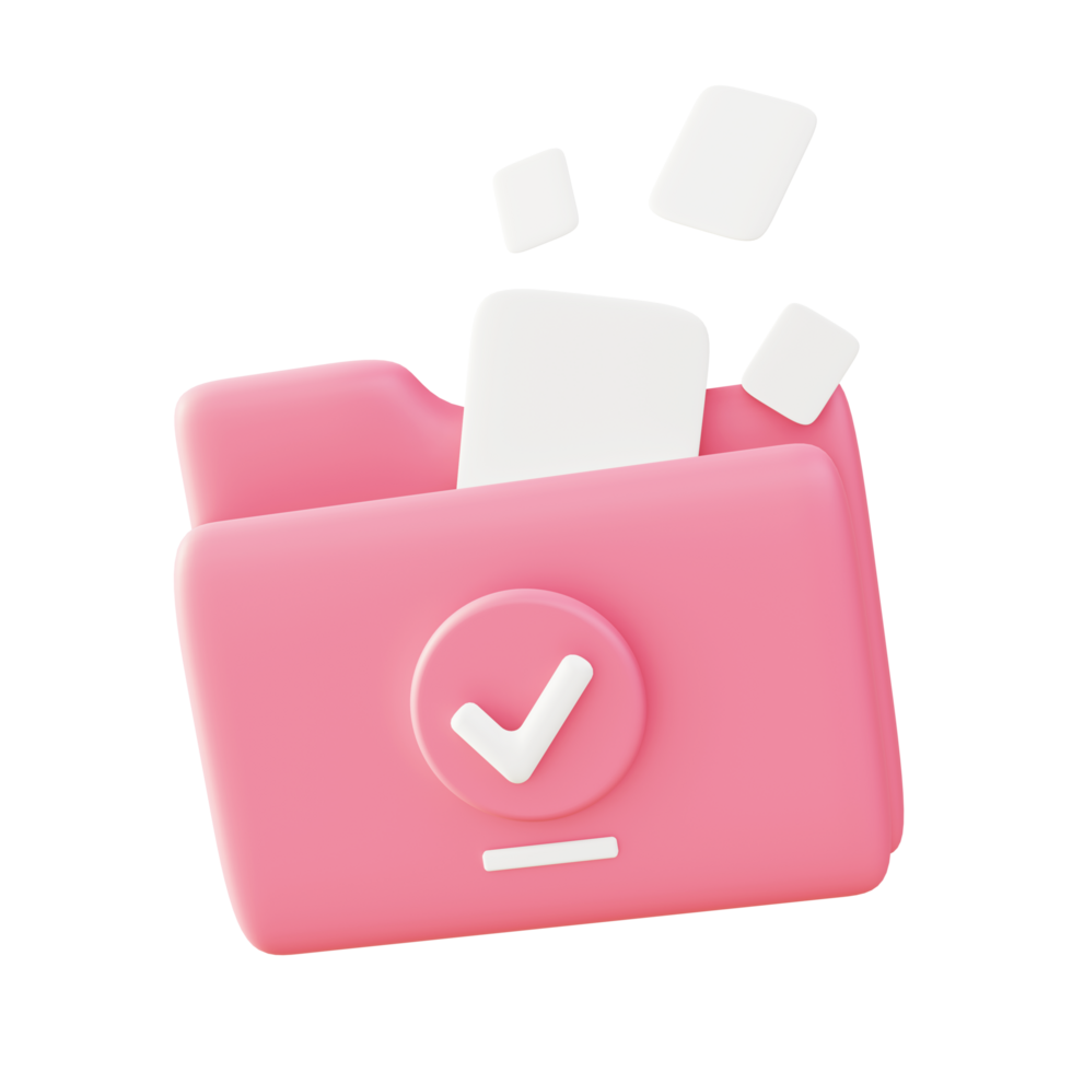 3d illustrazione icona di cartella File per ui UX ragnatela mobile App sociale media Annunci png