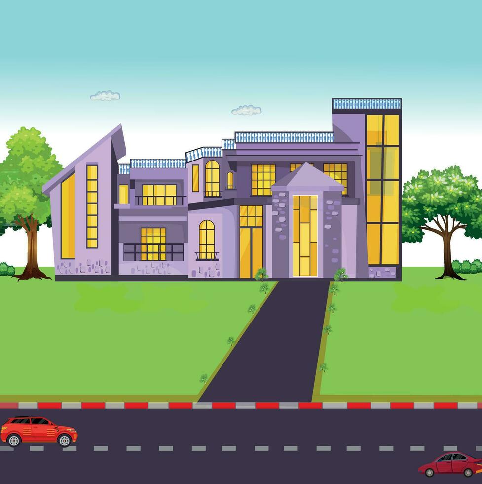 Hand drawn vector art and background