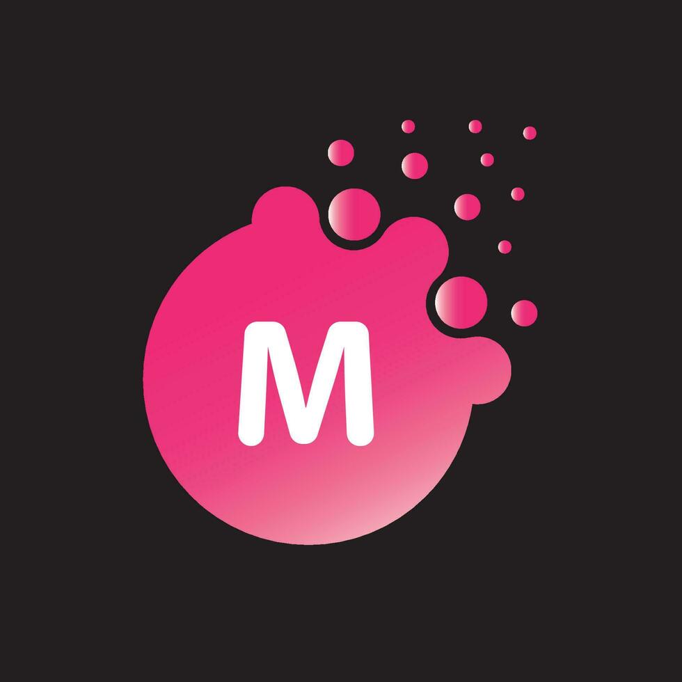 Letter M liquid and gradient Logo design vector