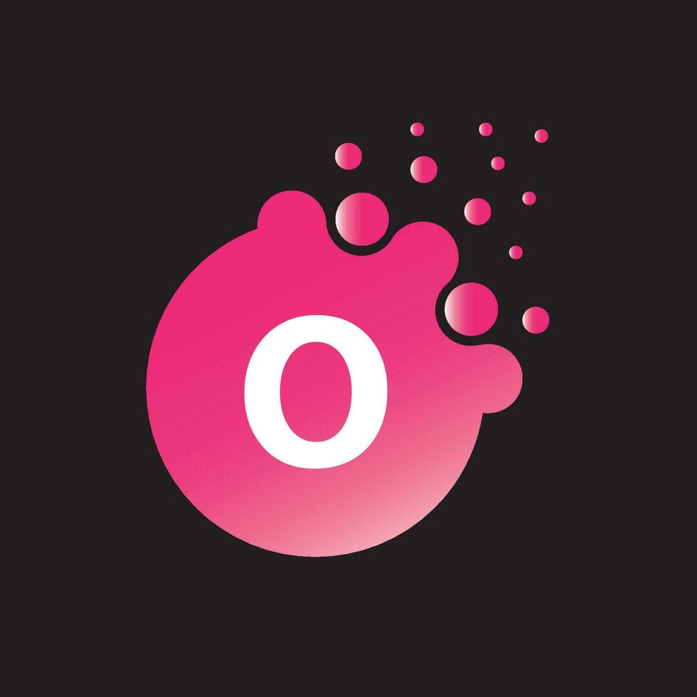 Letter O liquid and gradient Logo design vector