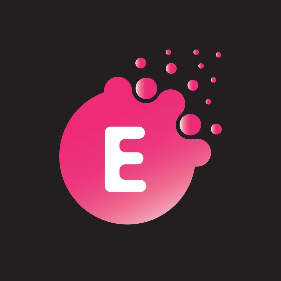 Letter E liquid and gradient Logo design vector