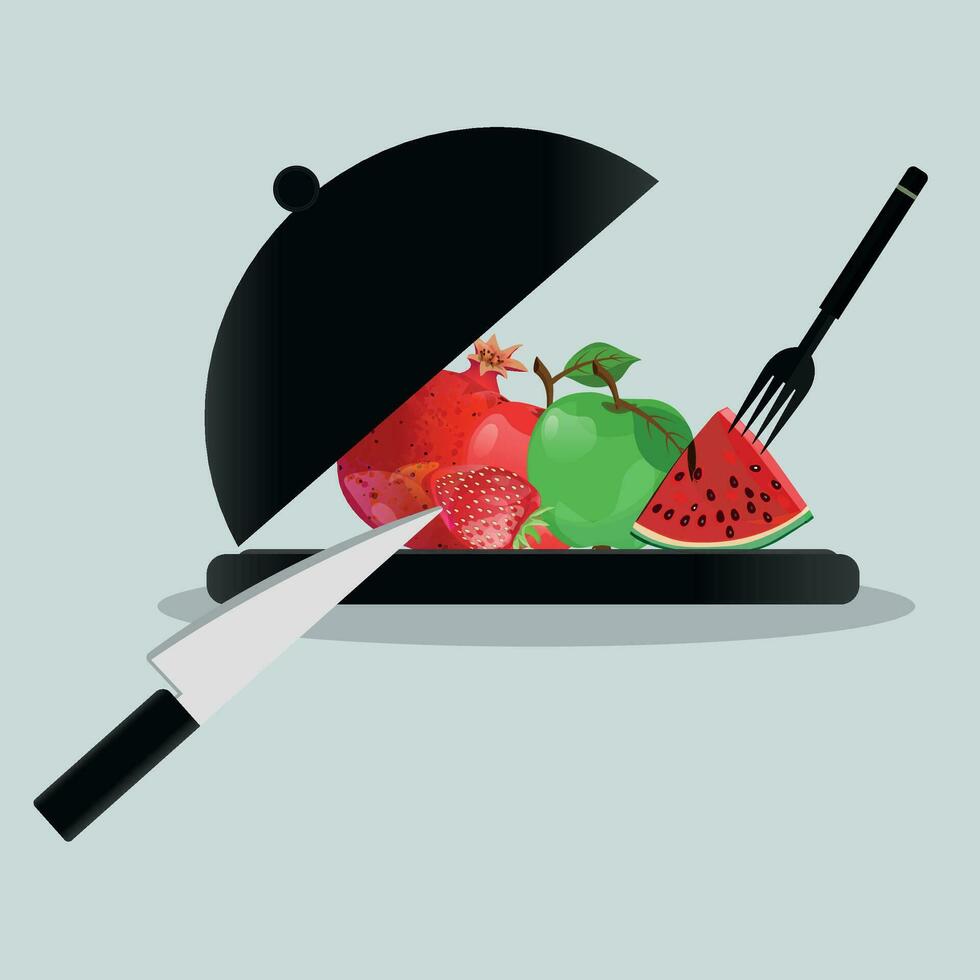 Hand dawn fruits vector art