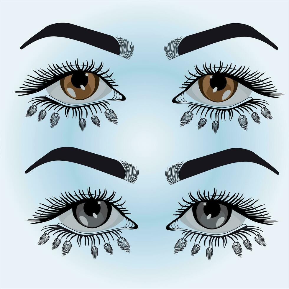 girls a beautiful eye vector