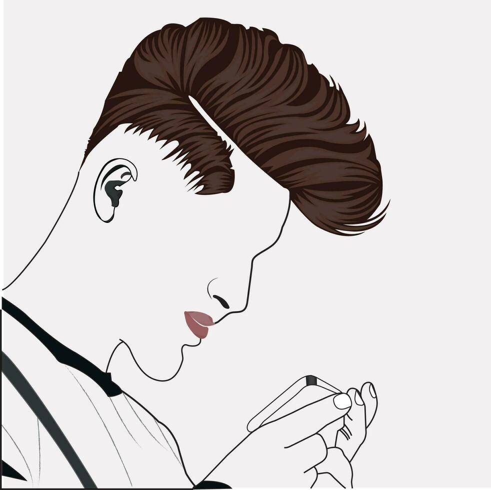 Hand drawn line art and background Free Vector