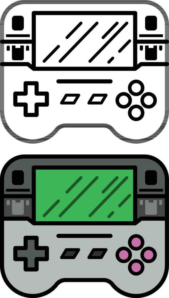 Modern game console clipart simple style vector image