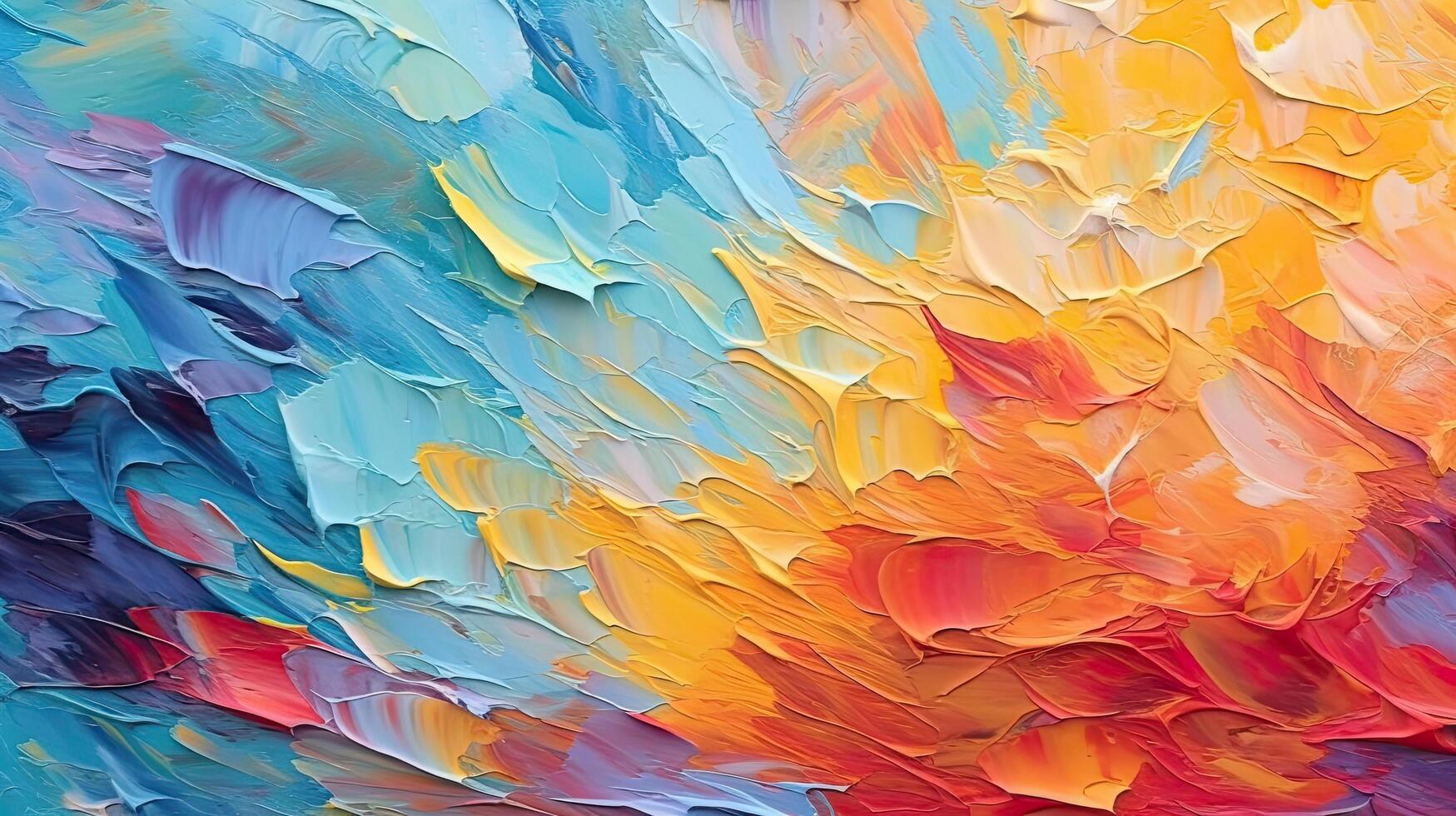 Abstract colorful oil painting background. Illustration photo