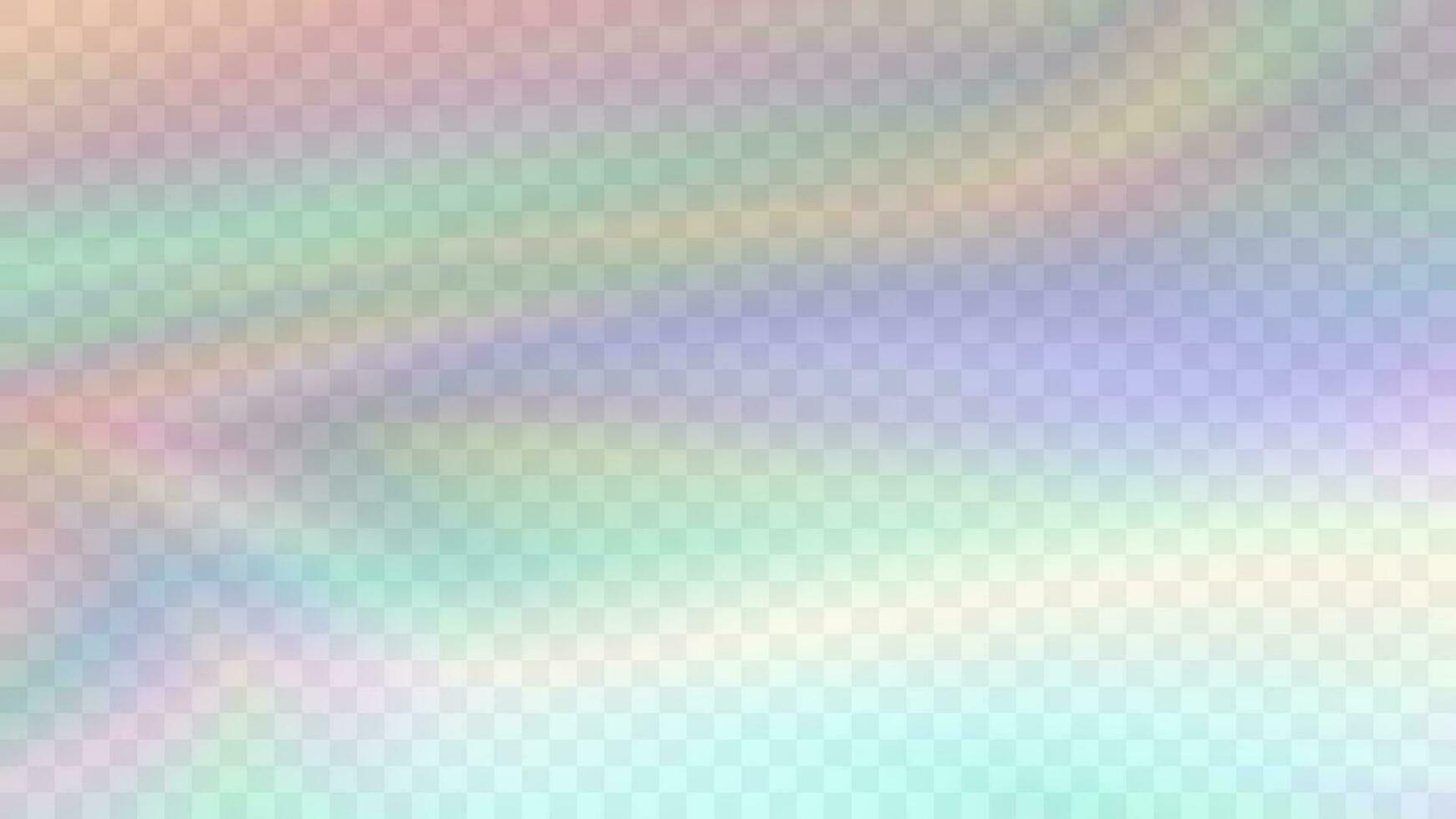 Modern blurred gradient background in trendy retro 90s, 00s style. Y2K aesthetic. Rainbow light prism effect. Hologram reflection. Poster template for social media posts, digital marketing vector