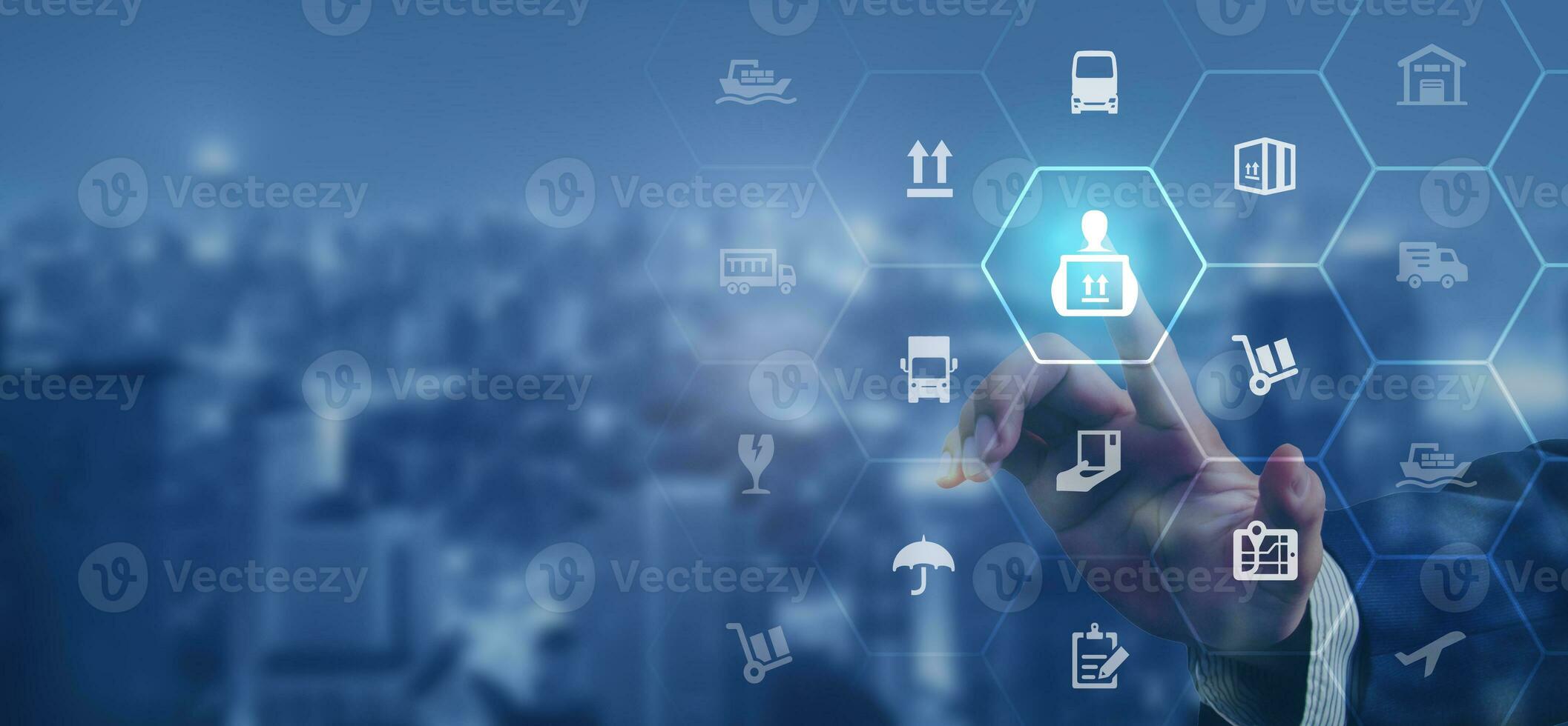 Logistic management concept. The complex process of planning, organizing and controlling resources to meet the needs of customers. The efficient flow and storage of goods, services. photo