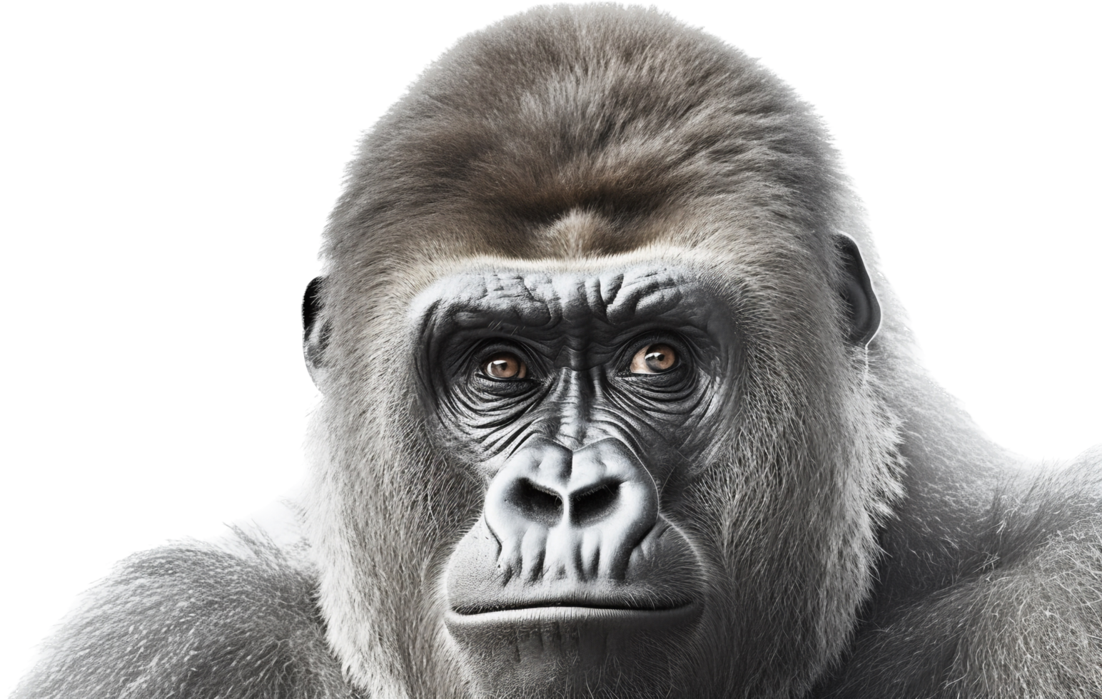 gorilla PNG met ai gegenereerd.