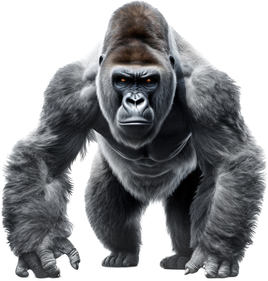 gorilla PNG met ai gegenereerd.