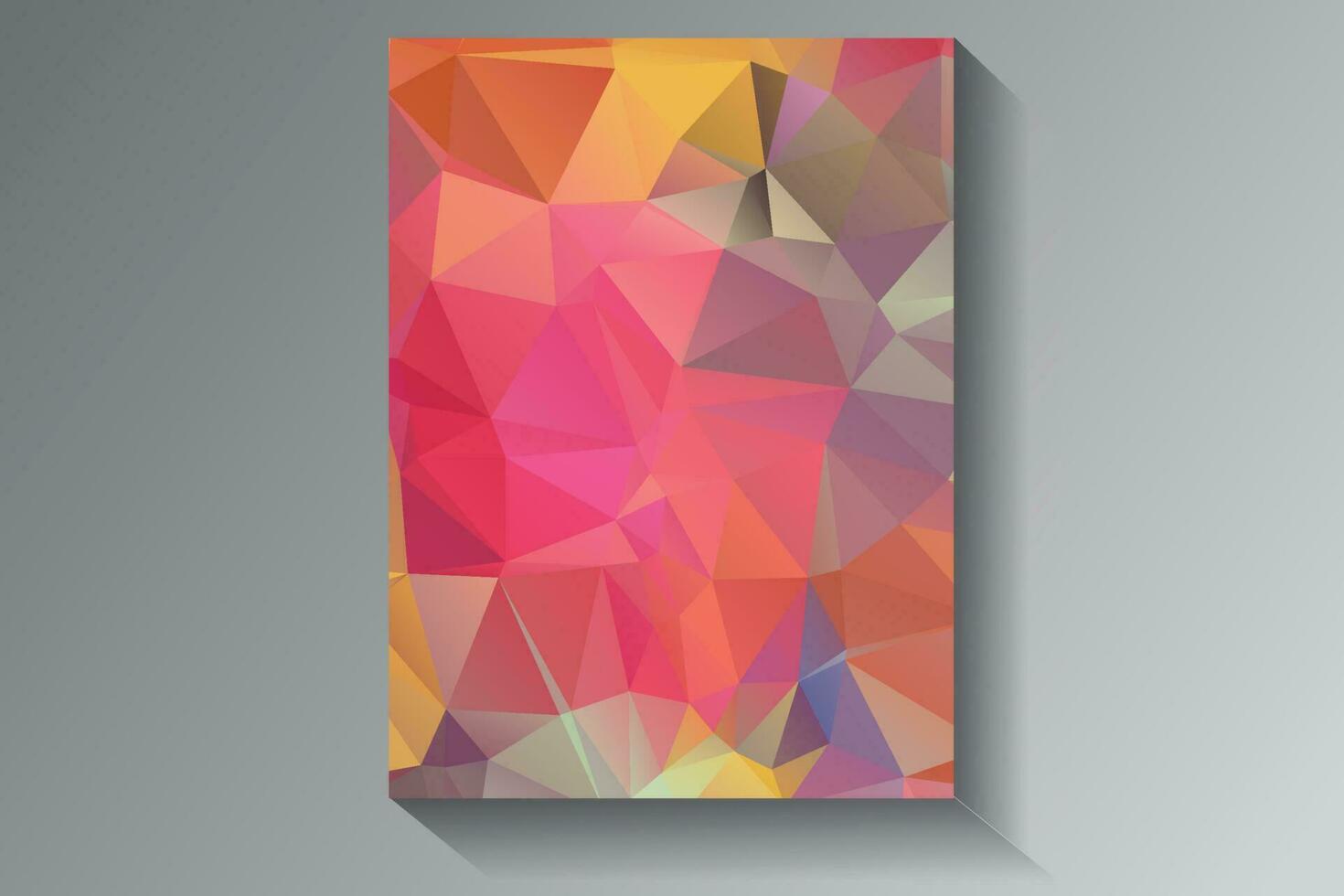 Low Poly Background Poster Design vector