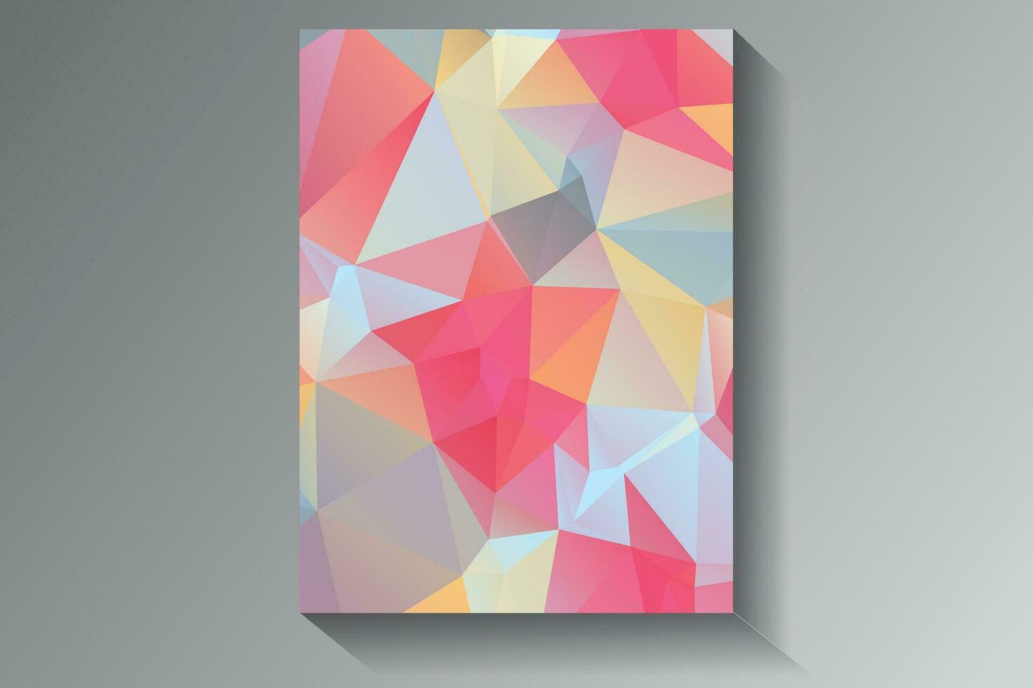 Low Poly Background Poster Design vector