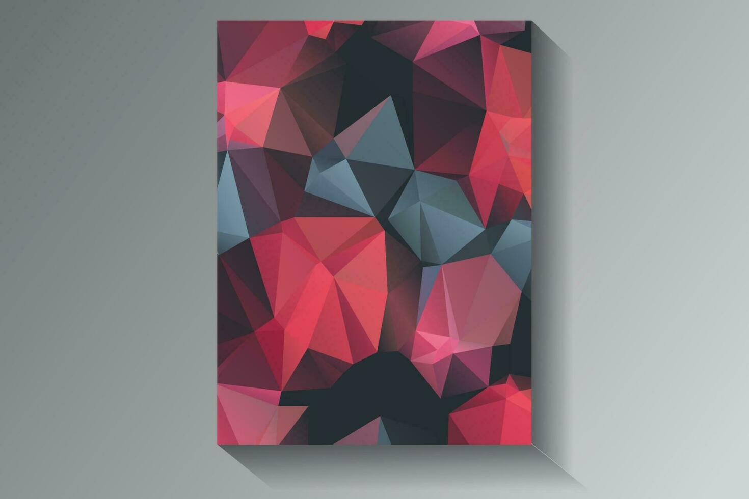 Low Poly Background Poster Design vector