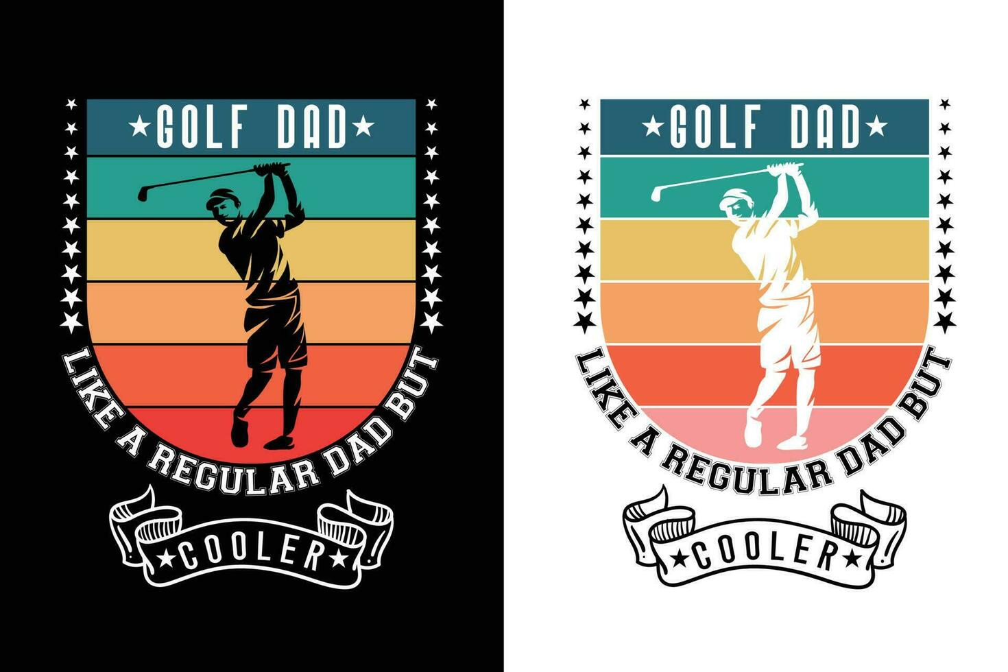 golf Dad t-shirt design set, vintage golf t-shirt design collection, typography golf t-shirt collection, golf retro style vector t-shirt collection