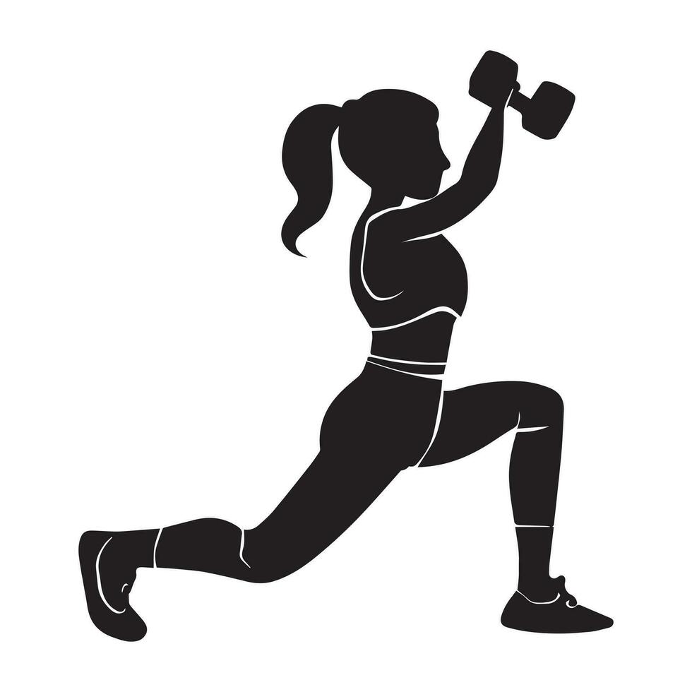 A Girl Doing Yoga vector silhouette