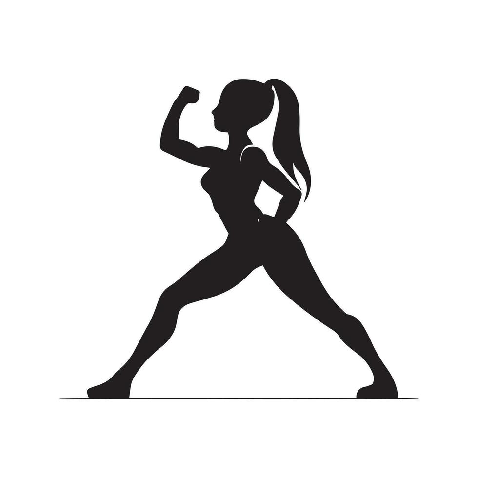 A Girl Doing Yoga vector silhouette