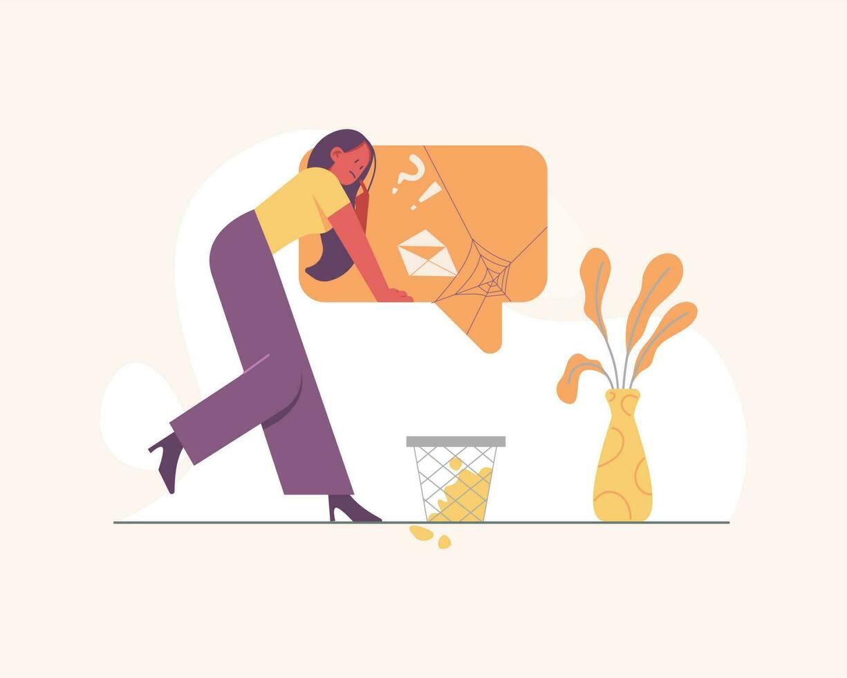 No message found illustration concept vector