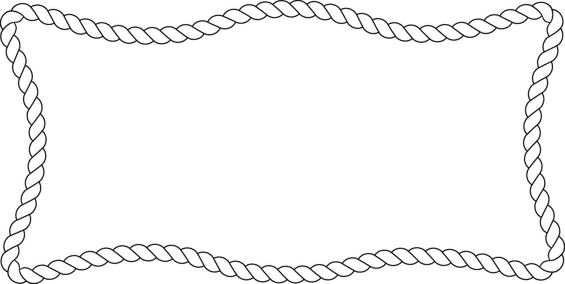 rope frame with copy space for text or design vector
