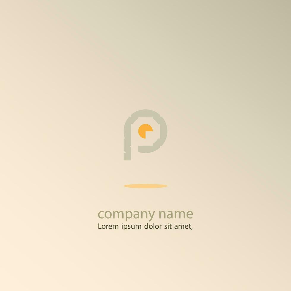 logo icon design letter P matrix shape navy blue color monogram elegant simple attractive futuristic modern for insurance company eps 10 vector