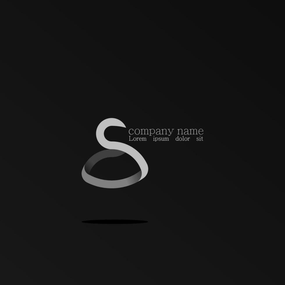 logo icon design letter S goose shape gray color luxury monogram elegant simple attractive futuristic modern for insurance company eps 10 vector
