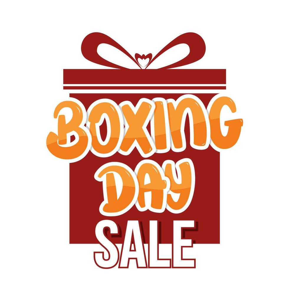 Boxing day sale shopping concept. Template for background, banner, card, poster with text inscription vector