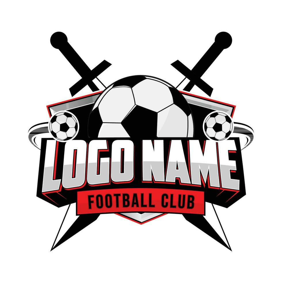 Soccer Logo or Football Club Sign Badge on white background vector