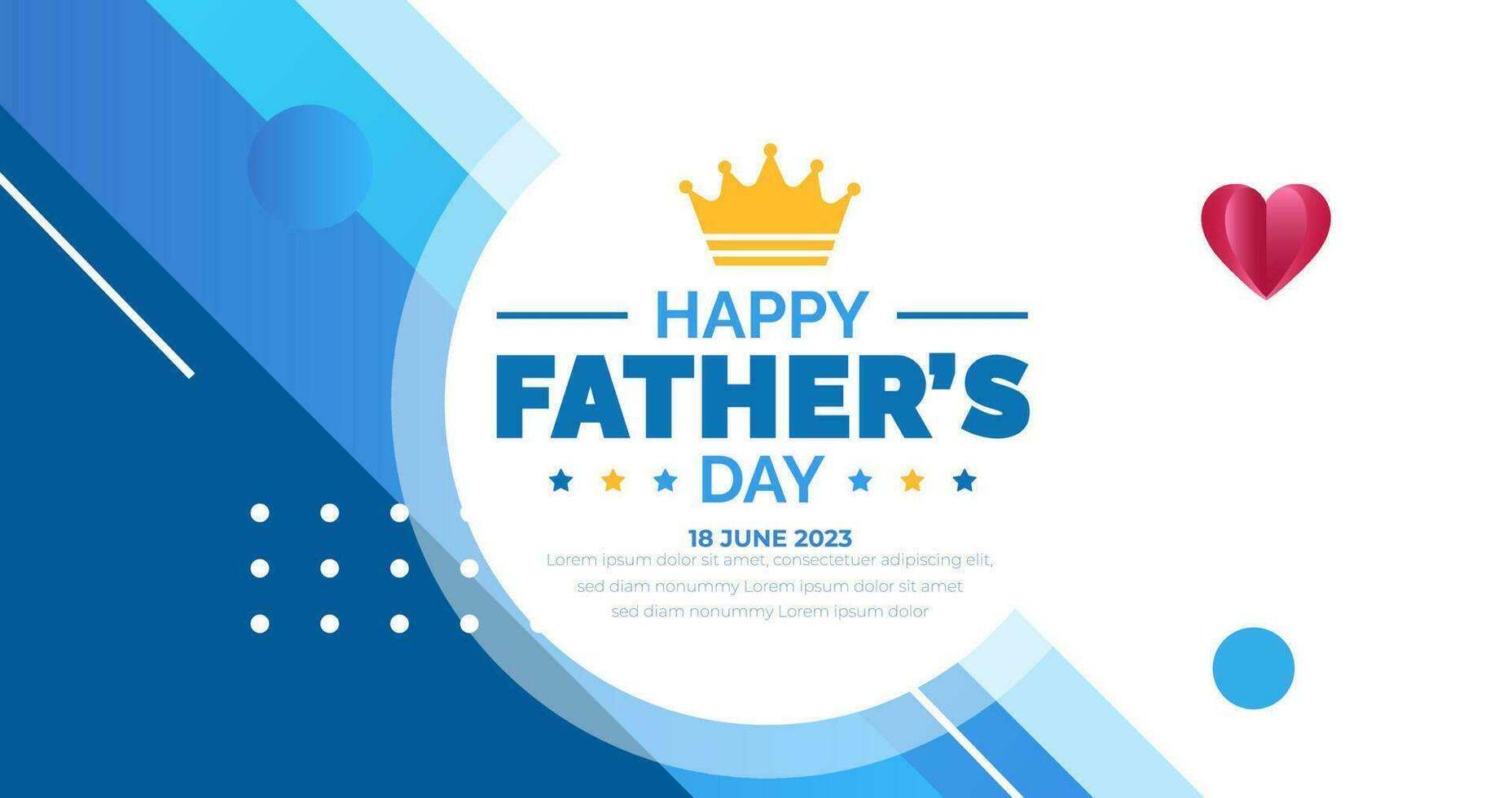 happy Father's Day background poster or banner design template celebrate in june. Father's Day background or banner with necktie, glasses, hat, and gift box. happy fathers day poster, greetings. vector
