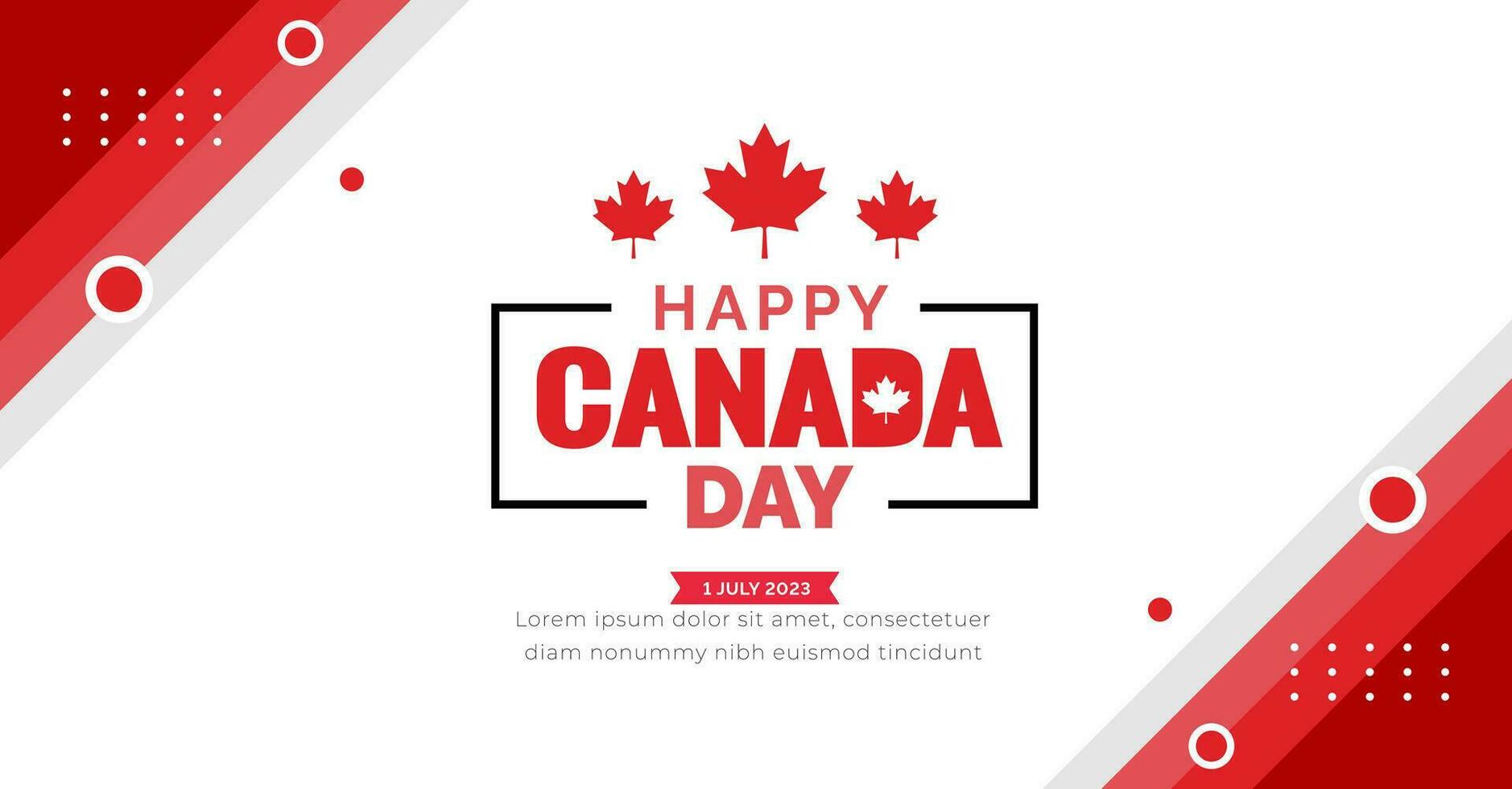 Happy Canada day background or banner design template celebrated in 1 July. Canada independence day background. vector