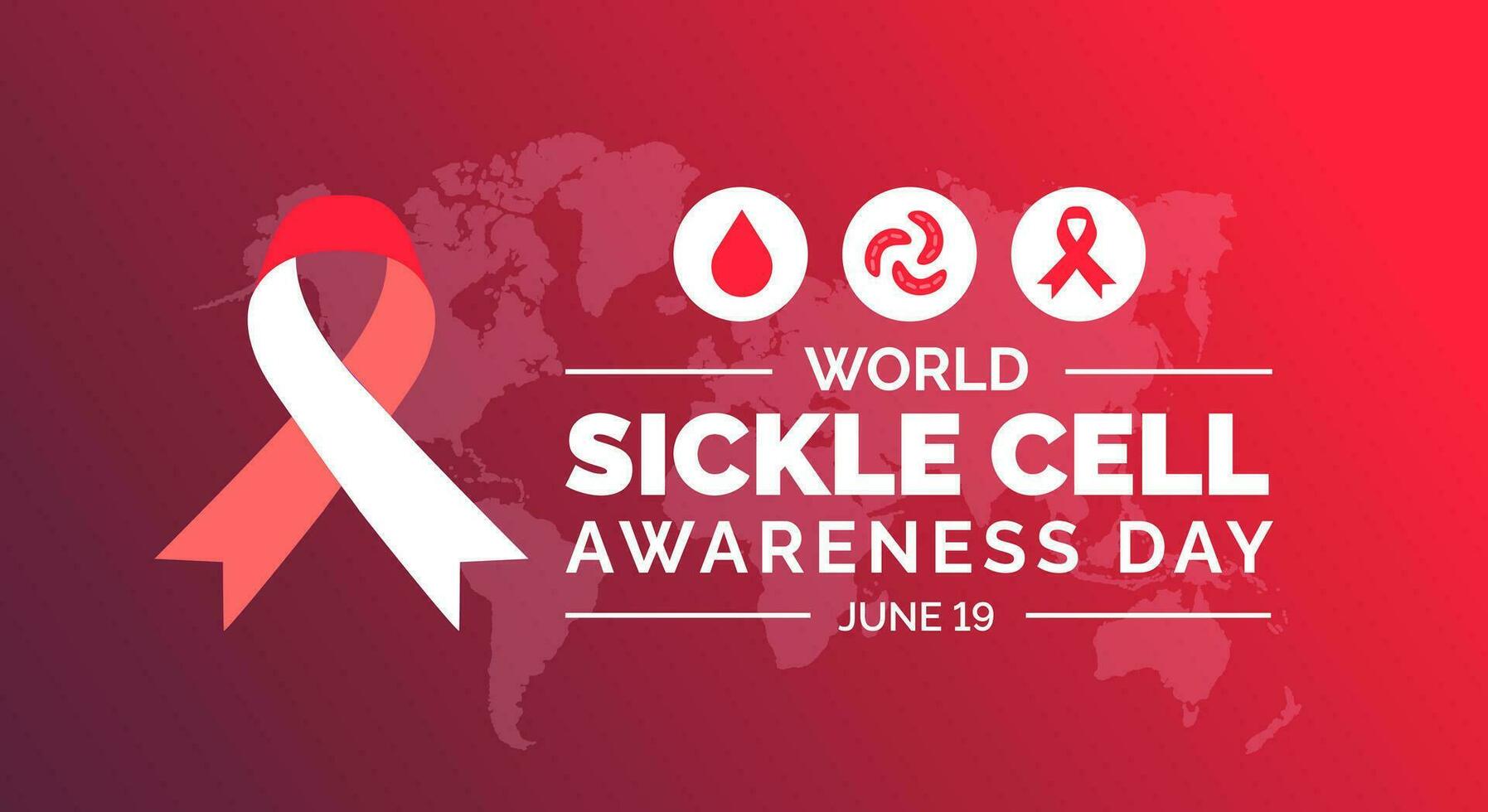 World Sickle Cell Awareness Day background or banner design template. vector