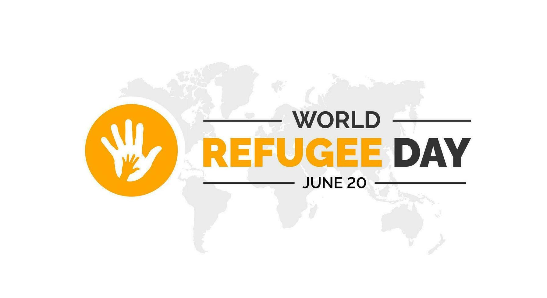 World Refugee Day background or banner design template. vector