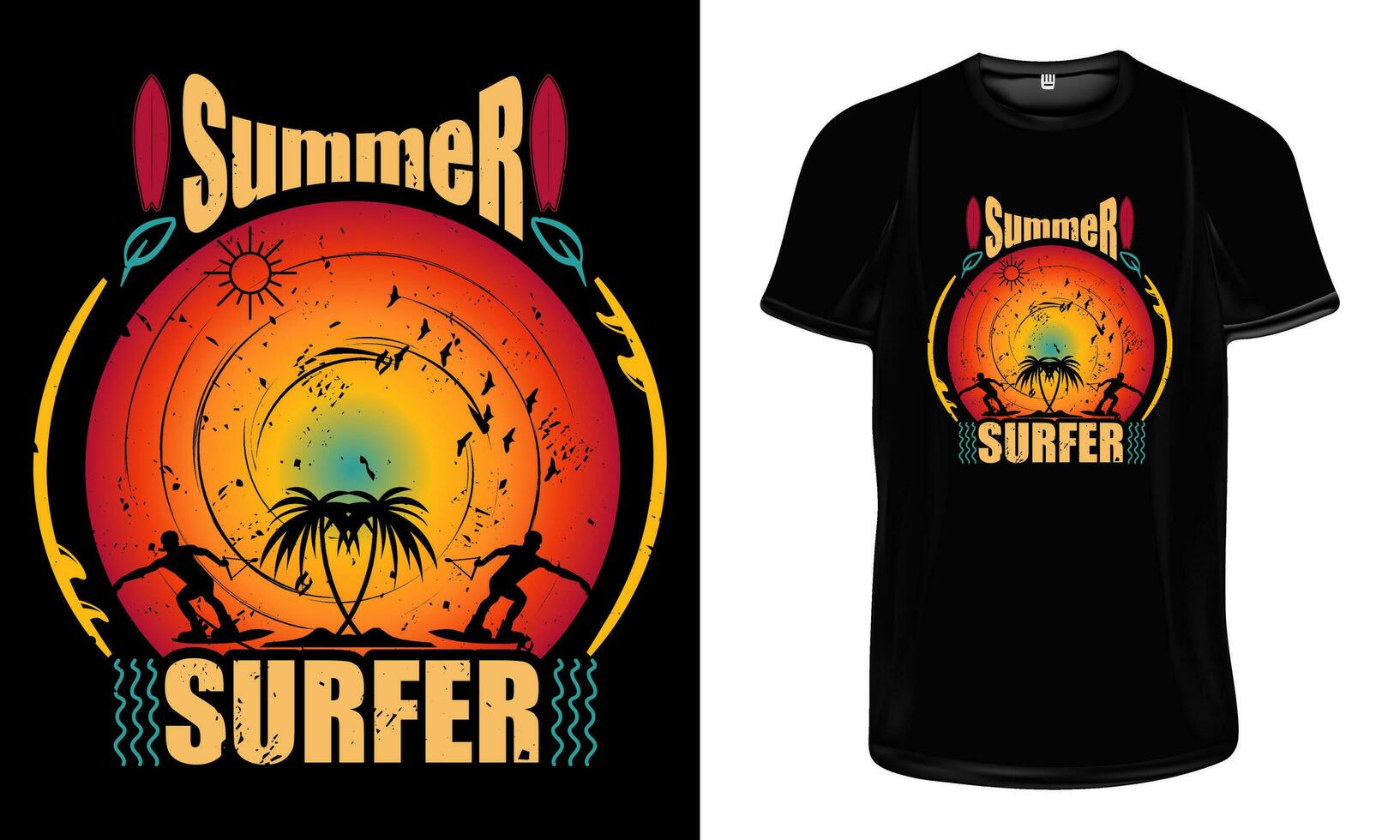 Enjoy the Summer T Shirt Design. Summer Holydays T Shirt Design. Summer Quotes for T Shirt Design. Summer Surfing T Shirt Design. Happy Times Summer Times. vector